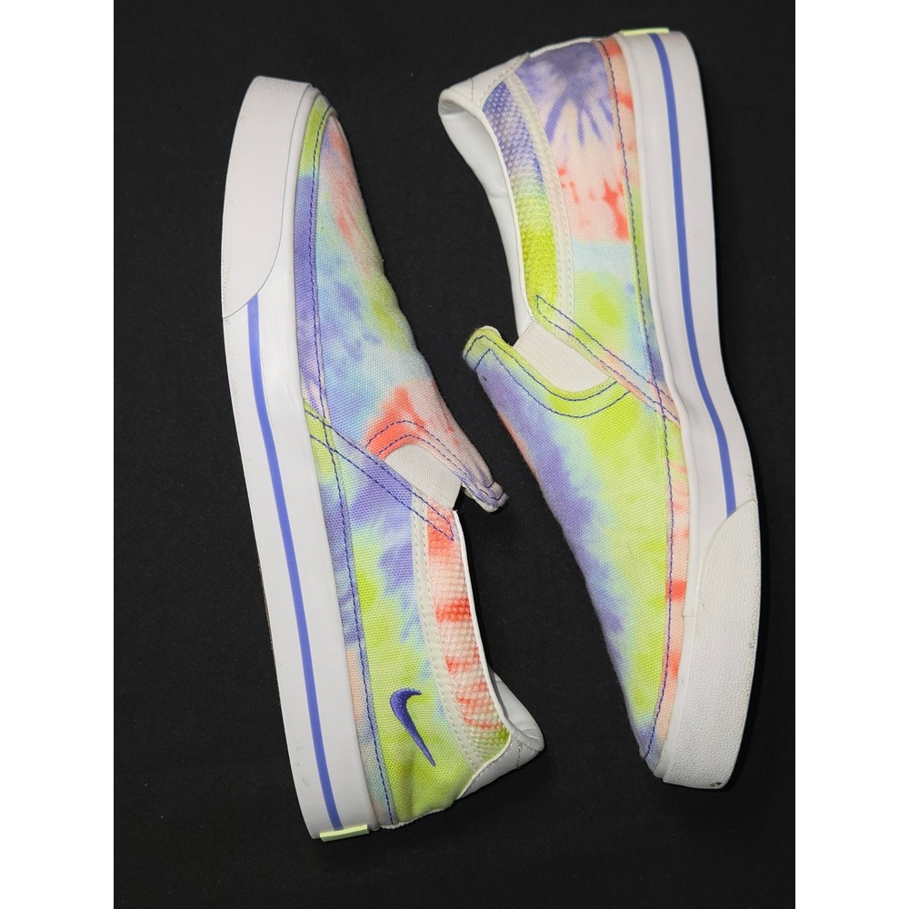 Nike Court Legacy Low Tie Dye Slip On Sneakers Women's Size 8.5 boat‎ shoes